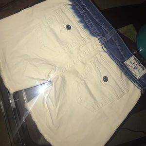 Women True Religion Mid Cut Off Shorts